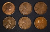 6 1922-D LINCOLN CENTS  NICE  VG-F-VF COINS