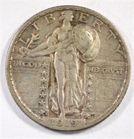 1919-S STANDING LIBERTY QUARTER ORIGINAL XF+