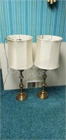 Matching set vintage brass 41 in table lamps