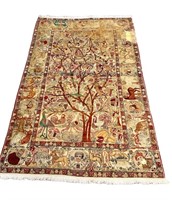 Antique Kirman Pictorial Carpet SE Persia C 1900