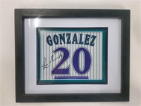 Luis Gonzalez Signed Print, 13in X 15.5in