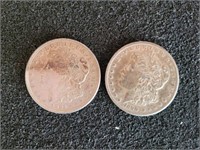 1890 and 1921 Morgan Dollars