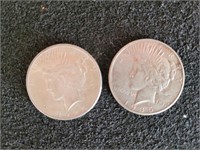 1925 and 1935 Peace Dollars