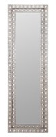 Silvered Filigree Metal & Gem-Set Full Mirror