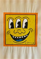 Keith Haring US Mixed Media Tony Shafrazi COA