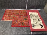 Embroidered Tapestry and Asian Painting Bundle