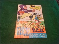 Vtg. Rice vs TCU 1962 Program