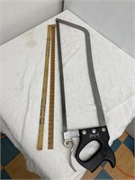 Hook eye meat saw with 2 extra blades. 23.5”