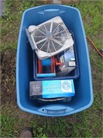 TOTE OF FANS,CORD REEL