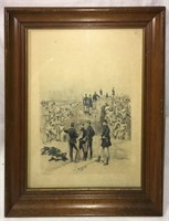 Edouard Detaille Colored Battle Scene Engraving