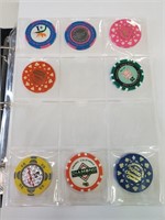 79 Mixed Casino Chips In Binder