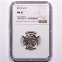 1928-S Buffalo Nickel NGC MS63