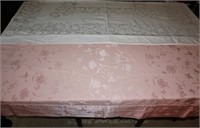 pink & white tablecloths