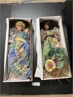 Pair Of Show Stoppers Porcelain Dolls.