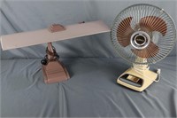 Vintage Desktop Fan and Lamp
