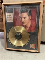 Elvis Presley gold plated record,  number 1 hits