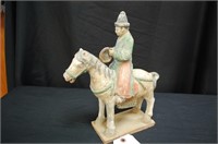 Old China Tang Sancai/Hunni Equestrian Rider