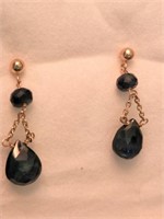 14k drop style sapphire earrings appraised at ....