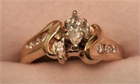 14k gold & diamond ring appraised at $2,200 - see