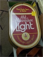 Old Milwaukee lighted sign does light up