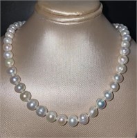 14kt Gold Natural 7 mm 16.5" Pearl Necklace