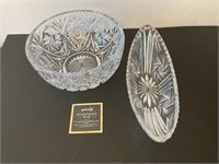 Crystal Bowl & Oval Serving Dish