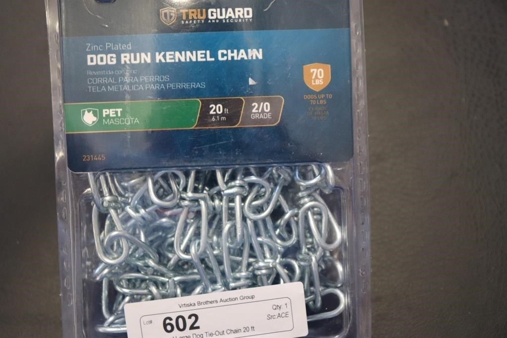 TruGuard Large Dog Tie-Out Chain 20 ft