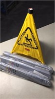 4 rubbermaid pop-up caution signs