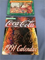2 Coke Calendars & Coke Pop-Up Book