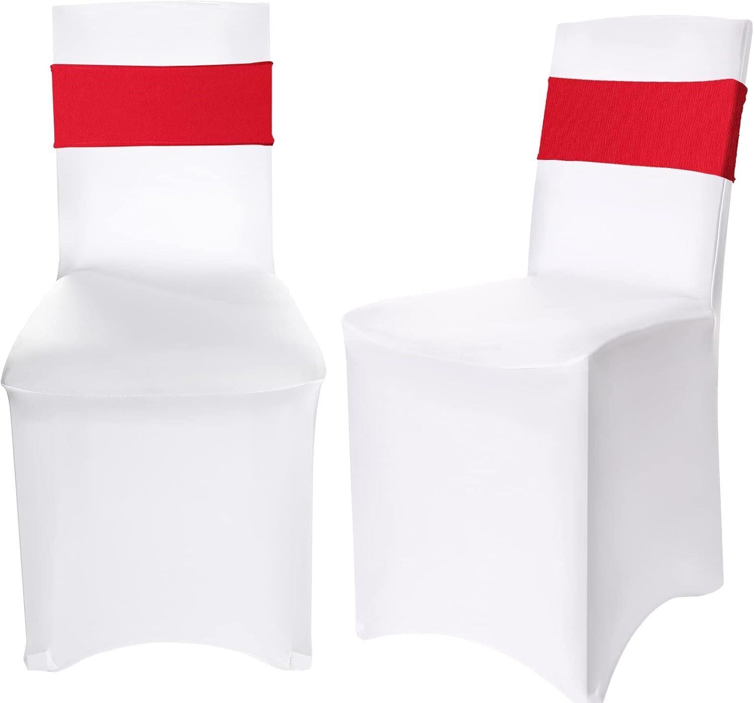 120pc White Spandex Chair Covers & Sashes