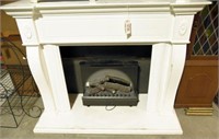 Lot #730 - White finish fireplace surround with