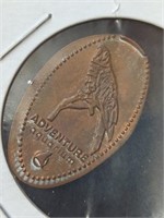 Adventure aquarium smashed penny token