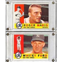(2) 1960 Topps Baseball Stars/hof