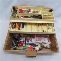 Old Pal Woodstream Tackle Box with Tackle