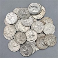 (31) 1947-1964 Washington 90% Silver Quarters