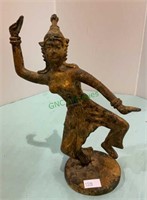 Molded cast-iron dancing Oriental figure. 8