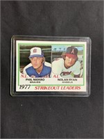 TOPPS 1977 STRIKEOUT LEADERS PHIL NIEKRO, NOLAN