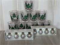 Holiday Cocktail Glasses; Place Card Holders
