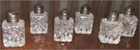 Vintage 3 Pair of Crystal Salt & Pepper Shakers