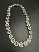 Art deco clear crystal choker