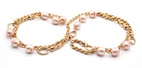 Rosè Gold Tone & Cultured Pearl Necklace