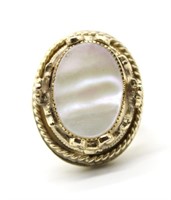 Whiting & Davis Mother of Pearl Ring