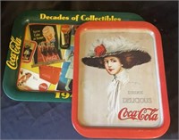 (2) Coca-Cola Trays