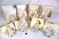 8 Lenox Porcelain Gingerbread Ornaments Boxed