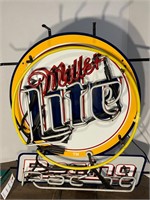 "Miller Lite" "Racing" Neon Sign
