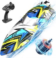 $120 DEERC Brushless High Speed RC Boat, 30+ MPH