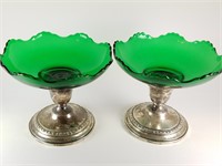 FRANK M. WHITING STERLING SILVER CANDY COMPOTES