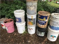 Stains Paints Oil Buckets Partial