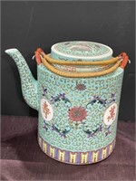 Asian enamel porcelain teapot