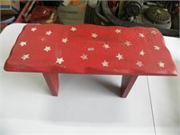 Patriotic Wood Bench Stars